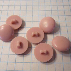 Vintage lot of Sewing Buttons - Bright Pink Rounds